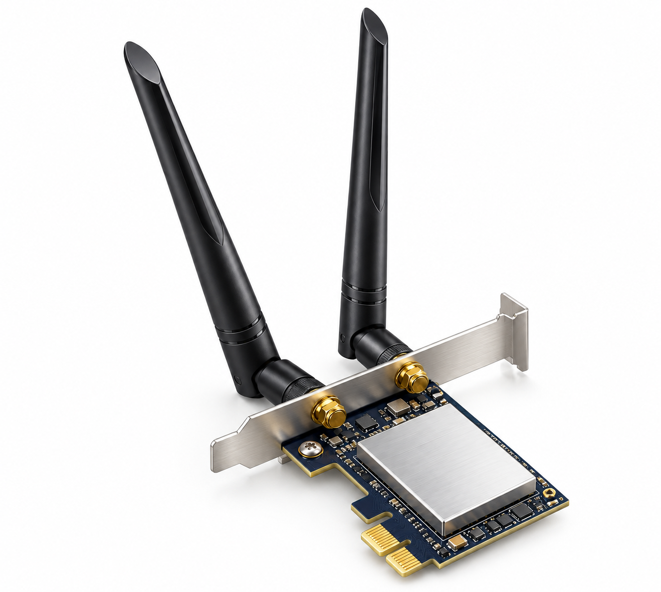 Generic dual-antenna PCIe wireless network card catalog rendering